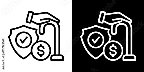 Retirement Fund  Icon Set White Style Collection