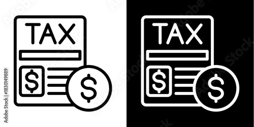 Withholding Tax  Icon Set White Style Collection