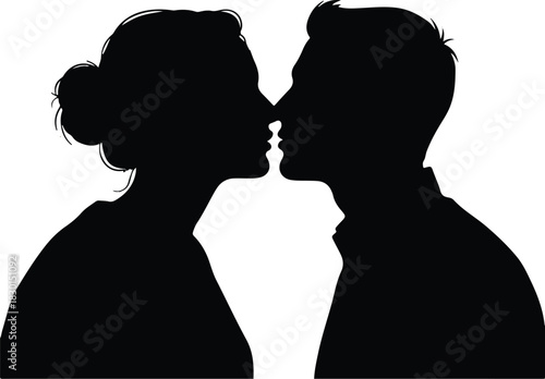 Silhouette of a Couple in a Tender Moment A Visual Poem of Connection and Intimacy