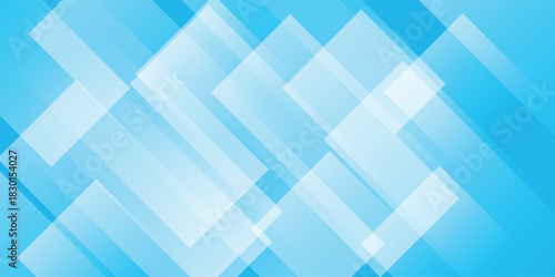 Abstract light blue background with a modern design of overlapping translucent geometric shapes.