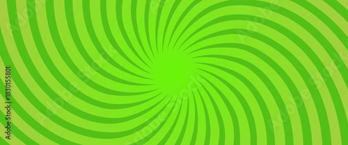 Simple green gradient horizontal plain background with bright starlight effect. Vector illustration.