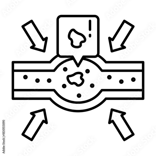 Cancer cell in blood icon