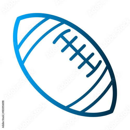 Rugby Ball icon template SVG