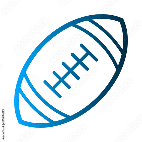 Rugby Ball icon template SVG