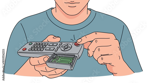 Replacing Remote Batteries A Guide to Inserting New Cells into Your Entertainment Device