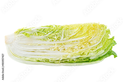 透明背景（png）に四分の一にカットした白菜