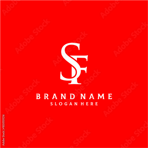 Letter SF Logo Design Vector Template