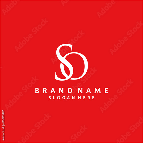 Letter SO Logo Design Vector Template