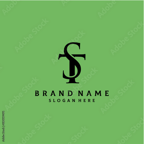 Letter ST Logo Design Vector Template