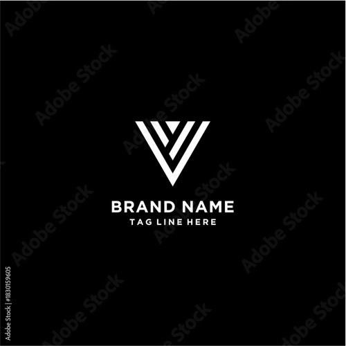 Letter VY Triangle Logo Design Vector Template