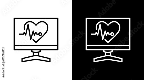 Heartbeat With Icon Set Design