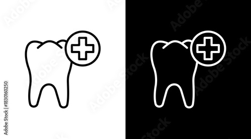 Dental Care With Icon Set Design