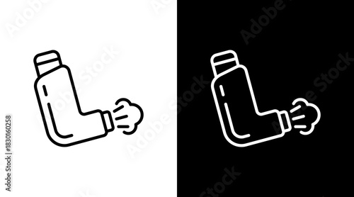 Inhaler With Icon Set Design