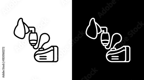 Inhalation Mask With Icon Set Design