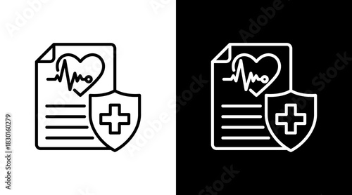 Medical Insurance With Icon Set Design