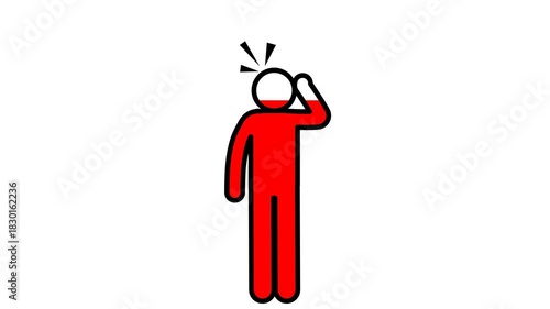 Hypertension animation showing rising blood pressure levels.