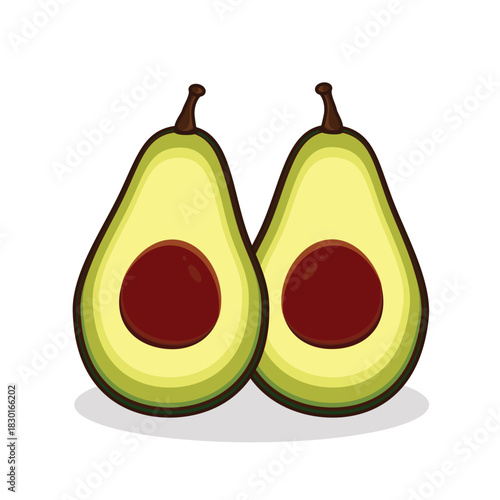 Avocado. avocado cartoon. avocado vector