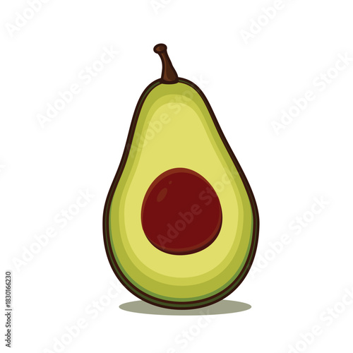 Avocado. avocado cartoon. avocado vector
