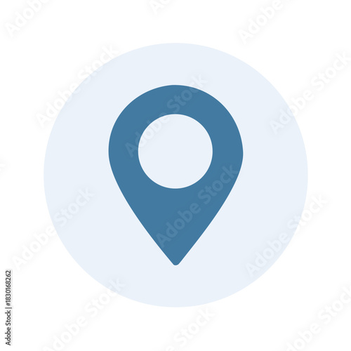 Location icon representing user security and navigation features in simple design