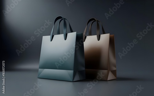 Dark Friday Sale shopping bags with a minimal background