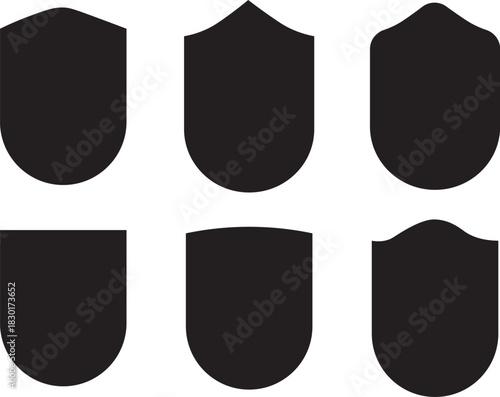 Shield with check mark icon vector, security symbols collection, protection badges,Thin line icons with editable stroke, Privacy protection, data safety, secure access, web security symbols,
