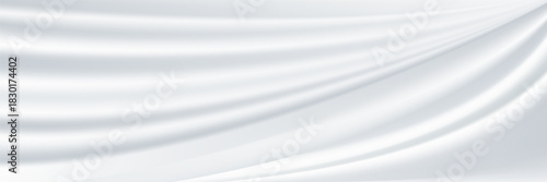 Closeup of white satin fabric as background