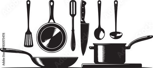 Elegant kitchenware set for culinary creations