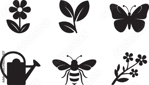 Spring is here with flowers, bees, and butterflies