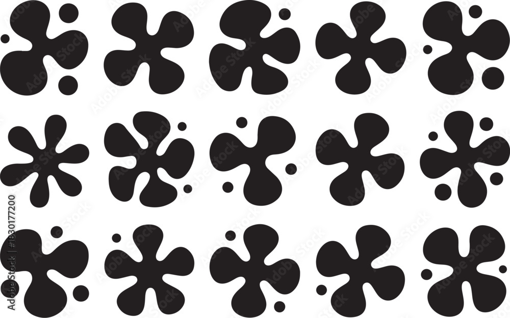 Fototapeta premium Groovy retro floral pattern for bold backgrounds