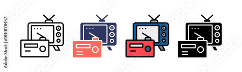 Radio And Tv multiple icon