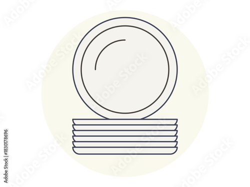 Plate icon. Restaurant icon design. Simple vector icon. Vector illustration.