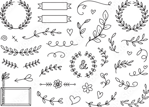 Hand drawn floral doodles create stunning designs