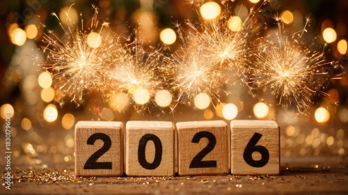 New year celebration 2026 city fireworks display event photography urban nightscape festive atmosphere