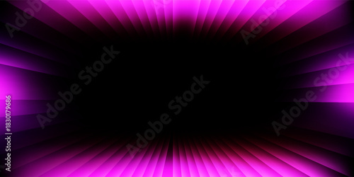 Orange and violet laser lines abstract hi-tech banner design. Vector neon background