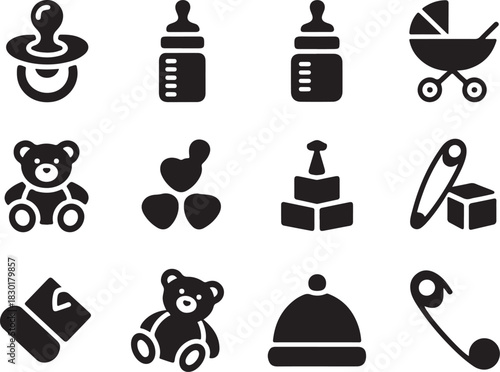 Adorable baby essentials set, cute product design