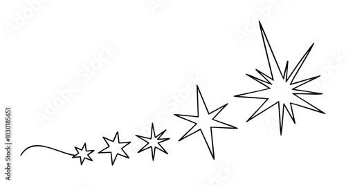 Dynamic starburst and spark trail graphics symbolize celebration, achievement, and progress for use in dynamic presentations and promotions