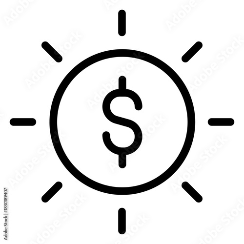 Cost of Living Line Icon of Inflation Icon Set