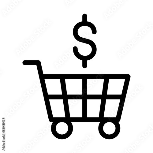 Purchasing Power Line Icon of Inflation Icon Set