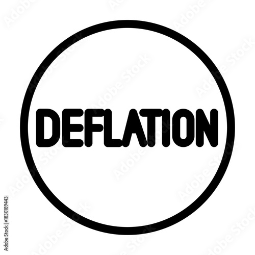 Deflation Rate Line Icon of Deflation Icon Set