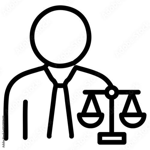 Business Ethics Line Icon of Ethics and Integrity (Business) Icon Set