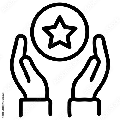 Trust and Values Line Icon of Ethics and Integrity (Business) Icon Set