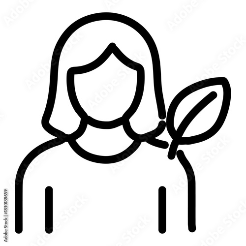 Sustainability Leadership Line Icon of Corporate Social Responsibility (CSR) Icon Set