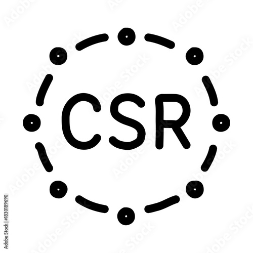 CSR Initiative Line Icon of Corporate Social Responsibility (CSR) Icon Set