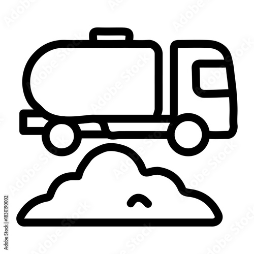 Waste Transport Line Icon of Soil Remediation Icon Set