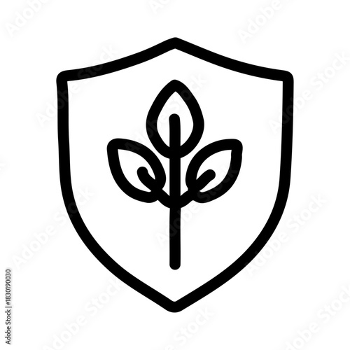 Nature Conservation Line Icon of Biodiversity Protection Icon Set