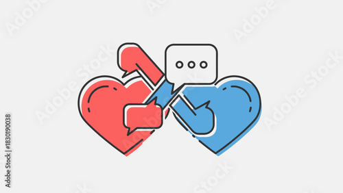 Conversations of the heart: Intertwined love with message exchange and dialogue