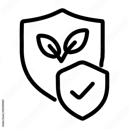 Global Conservation Line Icon of Biodiversity Protection Icon Set