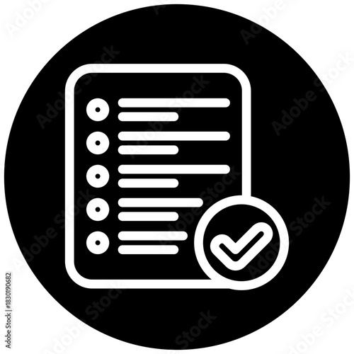Assign Task Rounded Color Icon Mini Illustration Icon. Use For Modern Concept, Print, Ui, Ux Kit, Web And App Development. Vector Related To Office, Education, Examination And More
