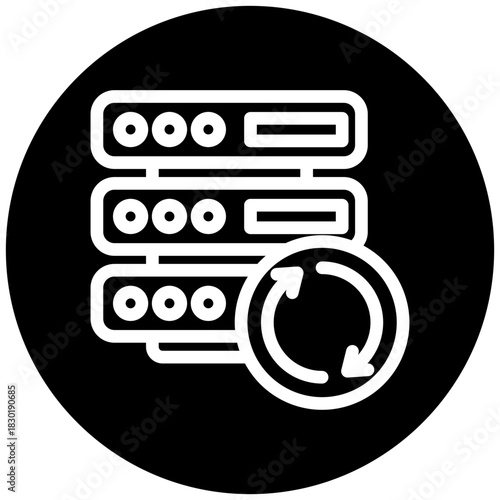 Backup Rounded Color Icon Mini Illustration Icon. Use For Modern Concept, Print, Ui, Ux Kit, Web And App Development. Vector Related To Office, Education, Examination And More