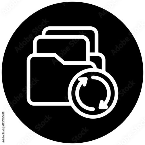 Backup Rounded Color Icon Mini Illustration Icon. Use For Modern Concept, Print, Ui, Ux Kit, Web And App Development. Vector Related To Office, Education, Examination And More